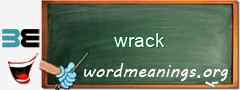 WordMeaning blackboard for wrack